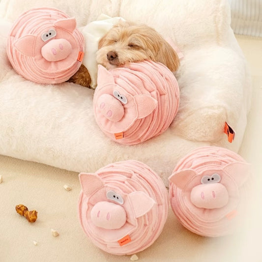 Pig Shaped Snuffle Dog Toy