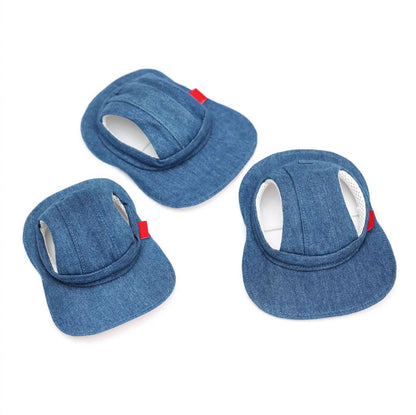 Denim Dog Visor Hat