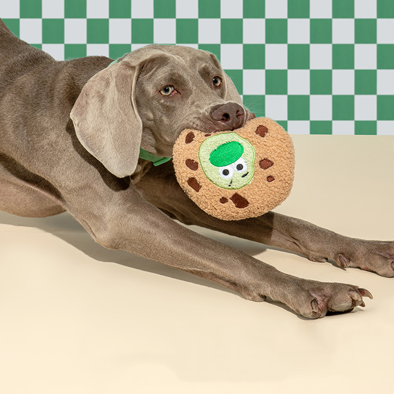 Crinkle Cookie Plush Dog Toy