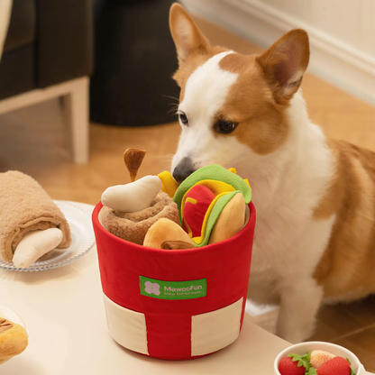 Fast Food Bucket Plush Toy Set