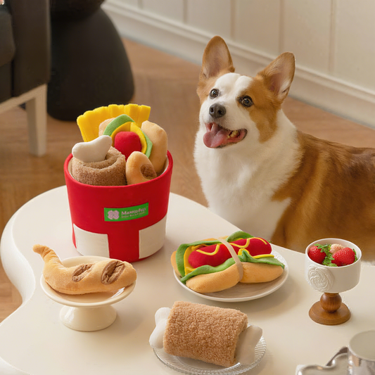 Fast Food Bucket Plush Toy Set