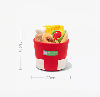 Fast Food Bucket Plush Toy Set