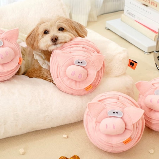 Pig Shaped Snuffle Dog Toy