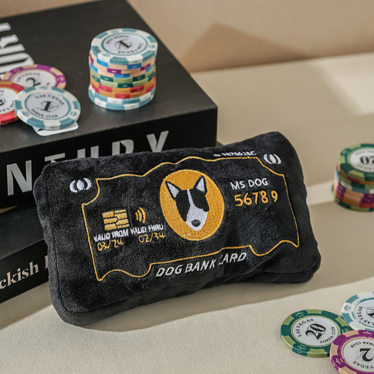 Interactive Credit Card Squeaky Dog Toy