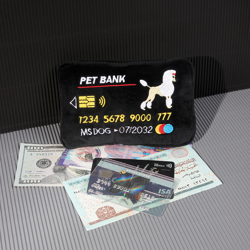 Interactive Credit Card Squeaky Dog Toy