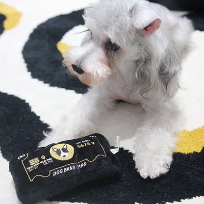 Interactive Credit Card Squeaky Dog Toy