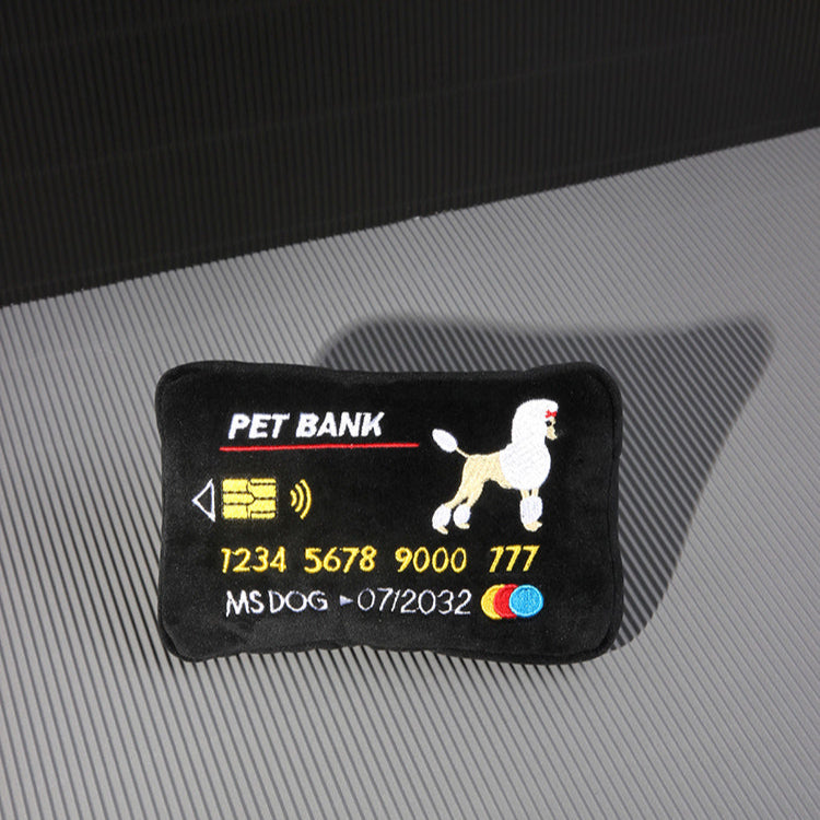 Interactive Credit Card Squeaky Dog Toy