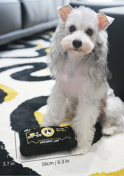 Interactive Credit Card Squeaky Dog Toy