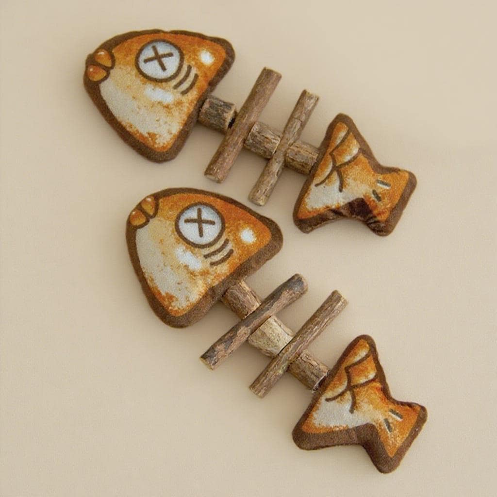 Grilled Fish Cat Toy with Silvervine